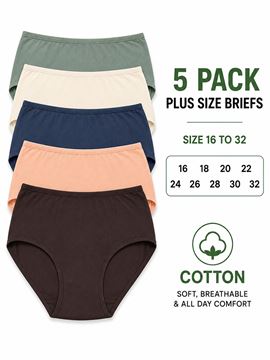 Picture of 5 PACK COTTON BRIEFS ALL DAY COMFORT MUTLI COLOURS